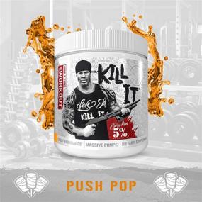 img 2 attached to 💪 Rich Piana 5% Nutrition Kill IT Pre Workout Powder - 13.23 oz, 30 Servings (Push Pop) - Enhanced with Creatine, Caffeine-Free Energy, NO-Booster, Beta Alanine, and L-Citrulline for Improved Focus, Pump, Endurance, and Recovery