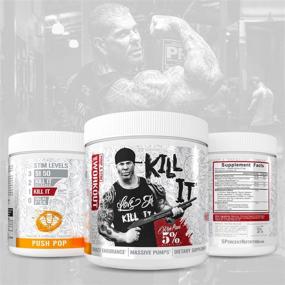 img 1 attached to 💪 Rich Piana 5% Nutrition Kill IT Pre Workout Powder - 13.23 oz, 30 Servings (Push Pop) - Enhanced with Creatine, Caffeine-Free Energy, NO-Booster, Beta Alanine, and L-Citrulline for Improved Focus, Pump, Endurance, and Recovery