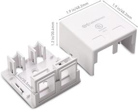 img 2 attached to 🔌 Удобный набор из 5-ти: Коробка Cable Matters UL Listed 2-Port Keystone Jack для поверхностного монтажа в элегантном белом исполнении