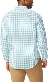 img 2 attached to 👕 Nautica Classic Stretch Gingham Sleeve Men's Clothing and Shirts: Timeless Style with Comfort