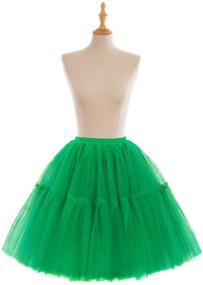 img 1 attached to 👸 Babyonline Princess Tutu Tulle Midi Knee Length Skirt for Ladies: Stylish Underskirt for a Royal Look