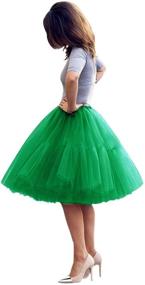 img 4 attached to 👸 Babyonline Princess Tutu Tulle Midi Knee Length Skirt for Ladies: Stylish Underskirt for a Royal Look