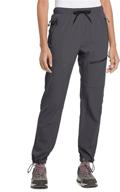 👖 baleaf women's outdoor hiking cargo pants capris - lightweight, water-resistant, upf 50, with zippered pockets logo