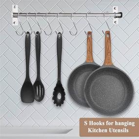 img 2 attached to 🔪 ESFUN Silver Shaped Hanging Kitchen: Space-saving and Stylish Organizer for Every Kitchen!