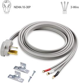 img 3 attached to 🔌 Cable Matters 3 Prong Dryer Cord 10 ft, 30 Amp Appliance Cord: NEMA 10-30P to 3-Wire Extension Cable