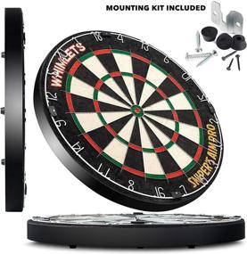 img 1 attached to 🎯 Whimlets Professional Dart Boards for Adults - Premium Steel Tip Dart Board - 18-Inch Bristle/Sisal Tournament Dartboard with Ultra-Thin Wire Spider - Indoor/Outdoor Dartboards