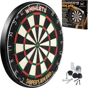 img 4 attached to 🎯 Whimlets Professional Dart Boards for Adults - Premium Steel Tip Dart Board - 18-Inch Bristle/Sisal Tournament Dartboard with Ultra-Thin Wire Spider - Indoor/Outdoor Dartboards