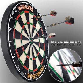 img 3 attached to 🎯 Whimlets Professional Dart Boards for Adults - Premium Steel Tip Dart Board - 18-Inch Bristle/Sisal Tournament Dartboard with Ultra-Thin Wire Spider - Indoor/Outdoor Dartboards