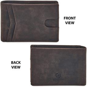 img 1 attached to COCHOA Leather Profile Blocking Minimalist Men's Wallets, Card Cases & Money Organizers