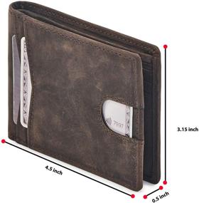 img 3 attached to COCHOA Leather Profile Blocking Minimalist Men's Wallets, Card Cases & Money Organizers