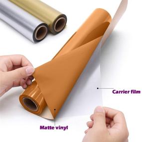 img 2 attached to 👕 Cootack HTV Iron on Vinyl Roll - Easy to Cut & Weed, Heat Transfer Vinyl for DIY Heat Press Design on T-Shirts, Matte Orange, 12'' x 15''