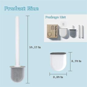 img 3 attached to Efficient Wall-Mounted Toilet Brush Set: Compact Silicone Bristles for Quick Drying & Drilling-Free Installation – Perfect for Bathroom Cleaning and Organization