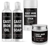 🍳 culina cast iron care kit: seasoning stick, soap, oil conditioner & restoring scrub - all natural ingredients for non-stick cooking, cleaning, and restoring cast iron cookware, skillets, pans logo