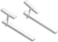 💎 asymmetrical sterling silver bar stud earrings logo