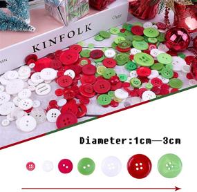 img 2 attached to 🧵 Resin Buttons 640 PCS - Round Sewing Buttons with 2 &amp; 4 Holes - Assorted Flat-Back Buttons for Christmas Decor, Sewing, Art &amp; Crafts Projects - DIY