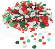 🧵 resin buttons 640 pcs - round sewing buttons with 2 &amp; 4 holes - assorted flat-back buttons for christmas decor, sewing, art &amp; crafts projects - diy logo