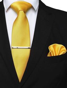 img 1 attached to 👔 JEMYGINS Yellow Formal Necktie Pocket: Stylish Men's Accessory in Ties, Cummerbunds & Pocket Squares