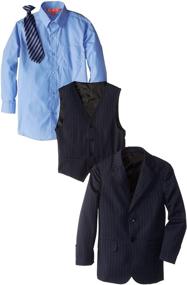 img 1 attached to 👔 Joey Couture Big Boys' Star Pinstripe Suit Bundle