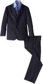 img 2 attached to 👔 Joey Couture Big Boys' Star Pinstripe Suit Bundle