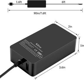 img 2 attached to Улучшенное зарядное устройство для Surface Pro, 44 Вт 15В 2.58А, совместимо с Microsoft Surface Pro 3, Pro 4, Pro 5, Pro 6, Pro 7, Pro X, Surface Laptop 1/2, Surface Book и Surface Go, работает с 44 Вт, 36 Вт, 24 Вт.