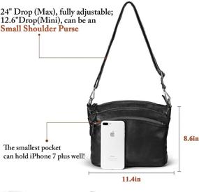 img 2 attached to 👜 Lecxci Authentic Leather Crossbody Women's Handbags & Wallets in Shoulder Bags