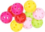 🏀 toymytoy hollow perforated plastic play balls: 12pcs golf practice training sports balls in mixed colors логотип