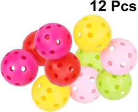 img 3 attached to 🏀 ToyMyToy Hollow Perforated Plastic Play Balls: 12pcs Golf Practice Training Sports Balls in Mixed Colors