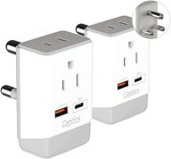 🌍 ceptics south africa travel adapter - 2 pack, qc 3.0 & pd, dual usb & usb-c - type m ap-10l - fast charging logo