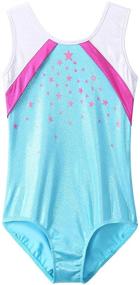 img 4 attached to Sparkle Leotard Gymnastics Athletic B136_Galaxy_12A Girls' Clothing
