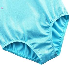 img 1 attached to Sparkle Leotard Gymnastics Athletic B136_Galaxy_12A Girls' Clothing