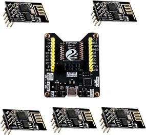 img 4 attached to 🔌 SZDoit 2021 Инструмент для скачивания Flash ESP8266/записи кода + 5шт ESP01 ESP-01s WiFi модуль: Полный комплект беспроводной серийной связи Arduino