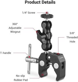 img 3 attached to Enhanced SmallRig Double Ball Clamp Adapter with Bottom Clamp - 2164