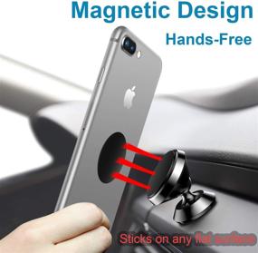 img 3 attached to 📱 2021 New Version! 2 Pack Magnetic Car Phone Holder - Strong Magnets, Case Friendly - Mount for 4-6.7 inch Phones