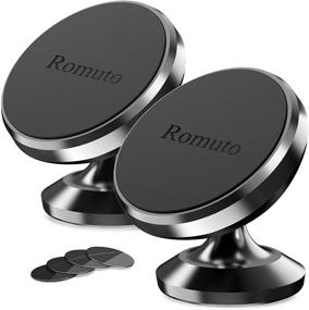 img 4 attached to 📱 2021 New Version! 2 Pack Magnetic Car Phone Holder - Strong Magnets, Case Friendly - Mount for 4-6.7 inch Phones