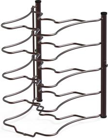 img 3 attached to 🍳 Streamline Your Kitchen with SimpleHouseware Cabinet Pantry Pot and Pan Organizer Holder Rack in Bronze