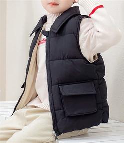 img 2 attached to VtuAOL Casual Insulated Sleeveless Jackets: Stylish Boys' Clothing for All Seasons