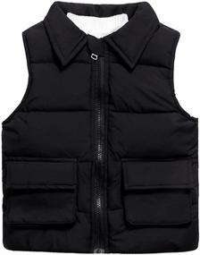 img 4 attached to VtuAOL Casual Insulated Sleeveless Jackets: Stylish Boys' Clothing for All Seasons