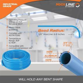 img 2 attached to 🔧 Maxline Pressurized Leak-Proof Air Compressor Accessories Kit Piping System, 3/4-inch x 100 feet HDPE-Aluminum, Universal Connection with any Air Compressor Hose, 100 PSI, 29-Piece Set, M7500.