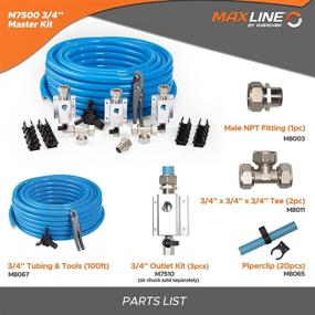 img 3 attached to 🔧 Maxline Pressurized Leak-Proof Air Compressor Accessories Kit Piping System, 3/4-inch x 100 feet HDPE-Aluminum, Universal Connection with any Air Compressor Hose, 100 PSI, 29-Piece Set, M7500.