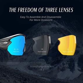 img 2 attached to 🕶️ Enhance Performance with TOREGE Polarized Interchangeable Sports Sunglasses