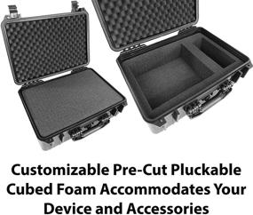 img 1 attached to CASEMATIX Waterproof Portable Printer Case: Ultimate Protection for Officejet 250, Ink, and Cables - Customizable Crushproof Travel Case