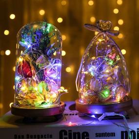 img 2 attached to 🌟 KPafory Fairy Lights Battery Operated: 2 Pack, 20Ft with Remote Control - Perfect for Bedroom, Party, Wedding, Christmas Decorations - Waterproof & Twinkling LED Lights, Indoor/Outdoor