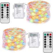 🌟 kpafory fairy lights battery operated: 2 pack, 20ft with remote control - perfect for bedroom, party, wedding, christmas decorations - waterproof & twinkling led lights, indoor/outdoor логотип