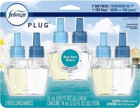 img 4 attached to Фрешнер воздуха Febreze Plug-In, запас бора-бора - сильный устранитель запаха на 150 дней, 0,87 жидких унций, упаковка из 3 шт.