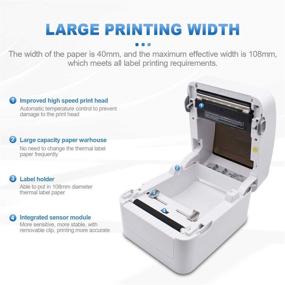img 1 attached to 🖨️ 4x6 inch Thermal Direct Label Printer – Supports Amazon, eBay, PayPal, Etsy, Shopify, Shipstation, Stamps.com, UPS, USPS, FedEx, DHL – Compatible with Windows & Mac – Roll & Fanfold Printing (Micmi)