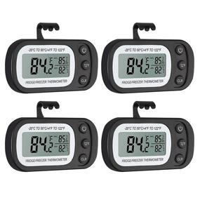 img 4 attached to 🌡️ CAMWAY Waterproof Digital Fridge Thermometer with Max/Min Record Function and Large LCD Display - 4 Pack, includes 4pcs Screwdriver