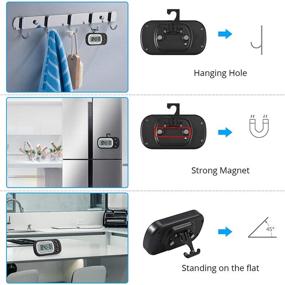 img 3 attached to 🌡️ CAMWAY Waterproof Digital Fridge Thermometer with Max/Min Record Function and Large LCD Display - 4 Pack, includes 4pcs Screwdriver