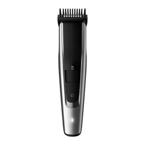 img 2 attached to Philips Series 5000 Norelco Cordless Beard Trimmer 🪒 with One Pass Technology and Washable Feature - Black/Silver