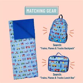 img 2 attached to 🛩 Wildkin Kids Sleeping Bags for Boys & Girls, 57x30x1.5 Inches, Cotton Blend, Ideal for Parties, Camping & Overnight Travel - BPA-Free (Trains Planes & Trucks)