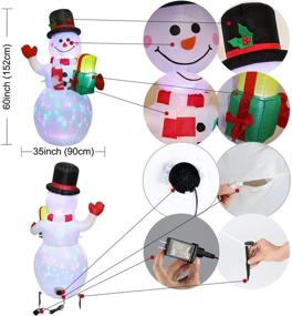img 3 attached to 🎄 OurWarm 5ft Upgraded Snowman Inflatable: Perfect Christmas Yard Decor with Rotating LED Lights